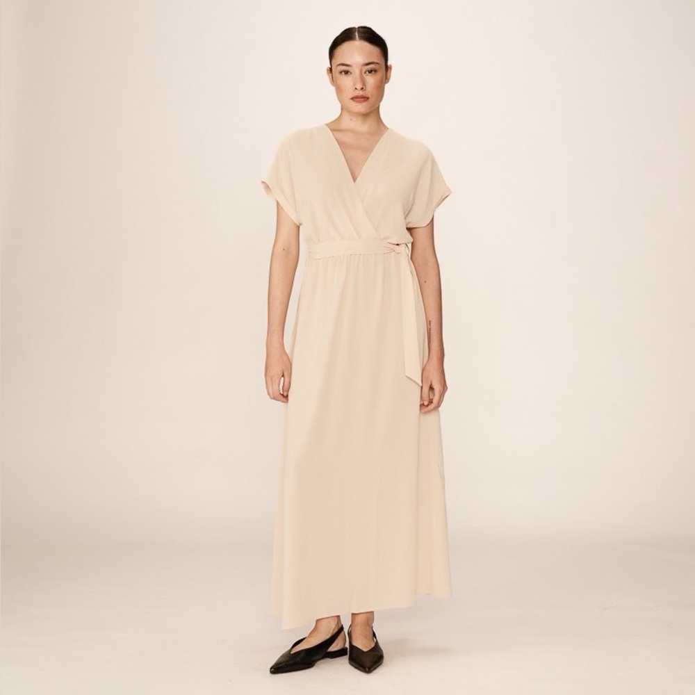 Grace & Mila PAPILLON Maxi Dress in Beige - Picture 1 of 5